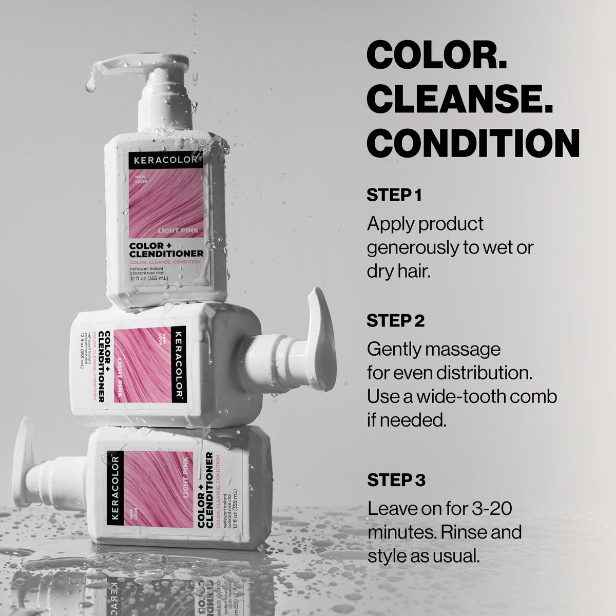Texture du KERACOLOR Color + Clenditioner Rose Clair