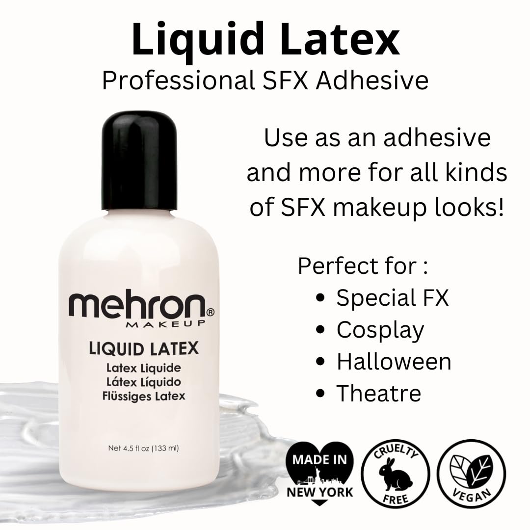 Texture du latex liquide Mehron sur une surface