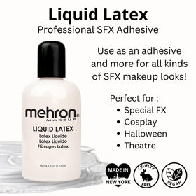 Texture du latex liquide Mehron sur une surface