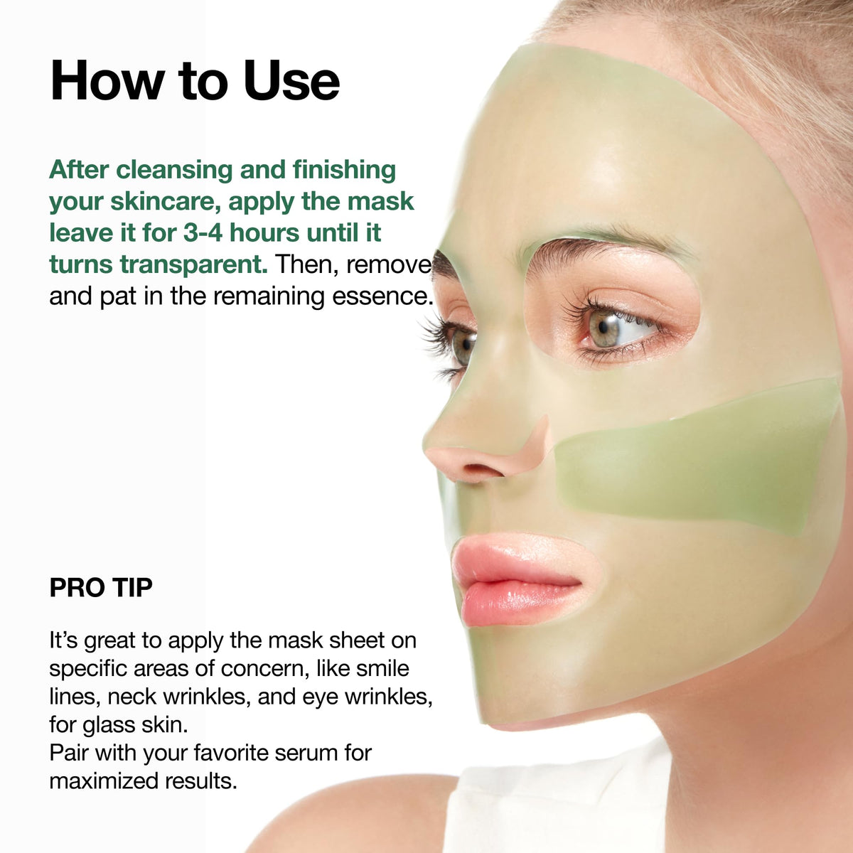 Texture du masque ANUA Heartleaf 70% sur la main