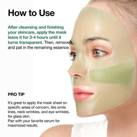 Texture du masque ANUA Heartleaf 70% sur la main