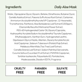 Texture du masque en tissu LAPCOS Aloe Vera