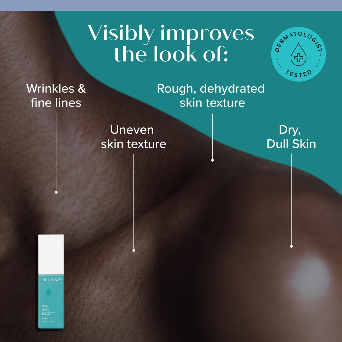 Texture du nettoyant exfoliant Medix 5.5