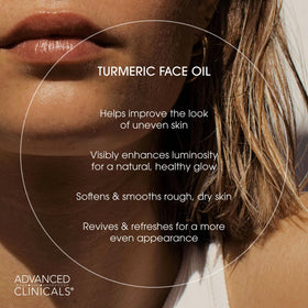 Texture du Sérum Huile de Curcuma Advanced Clinicals sur la main