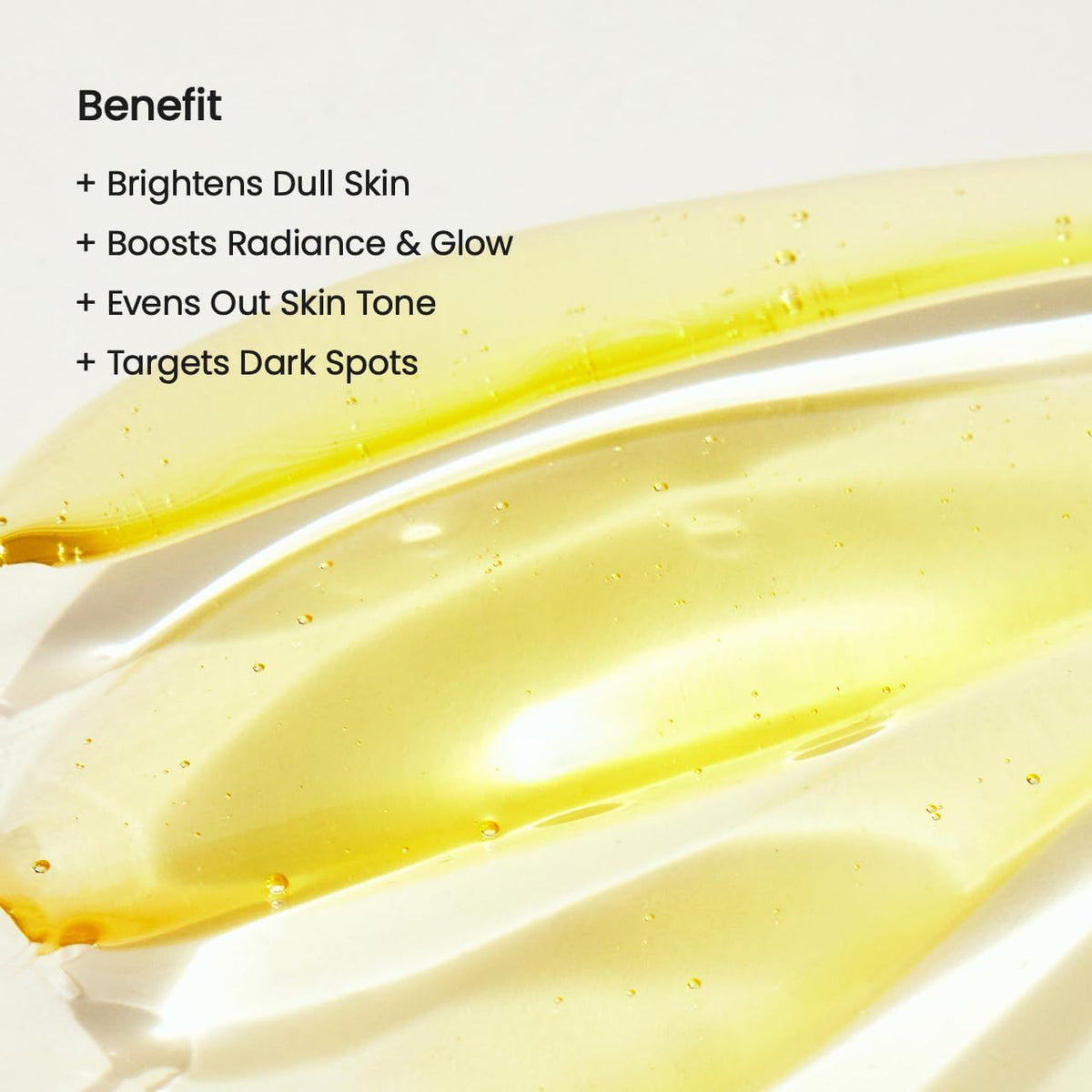 Texture du sérum Vita Radiant Niacinamide sur la peau