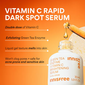 Texture du sérum Vitamine C d'innisfree sur la peau