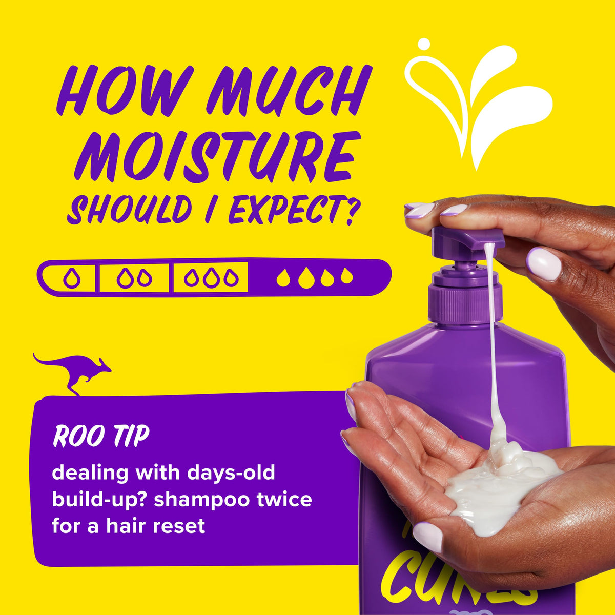 Texture du shampooing Aussie Miracle Curls sur la main