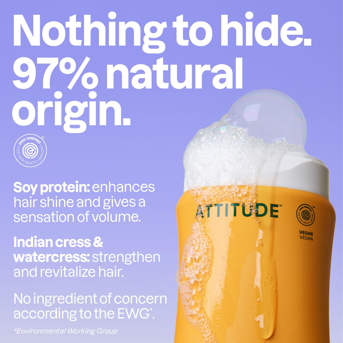 Texture du shampooing BIO SPECTRA ATTITUDE sur une main