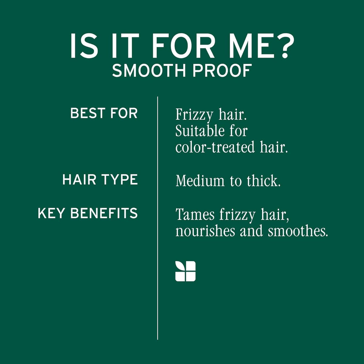 Texture du shampooing Biolage Smooth Proof sur la main