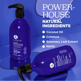 Texture du shampooing bleu L LUSETA
