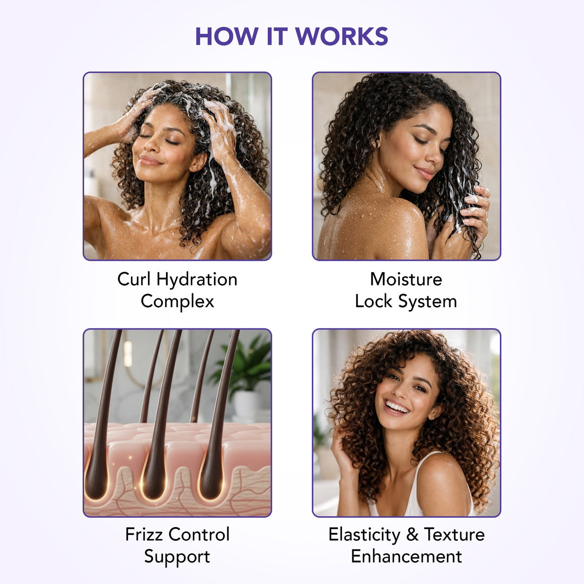 Texture du shampooing Botanic Hearth sur un fond blanc