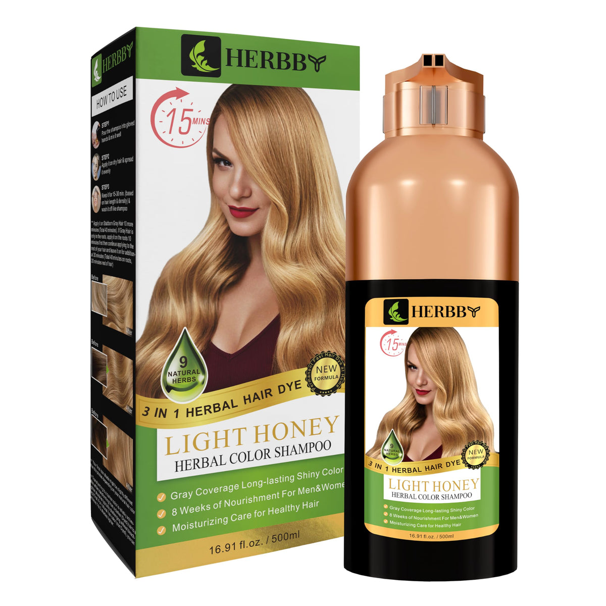Texture du shampooing colorant HERBBY