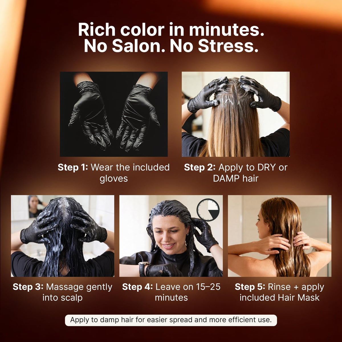 Texture du shampooing colorant Herbishh sur la peau