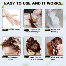 Texture du shampooing cosmpro châtain foncé avant application