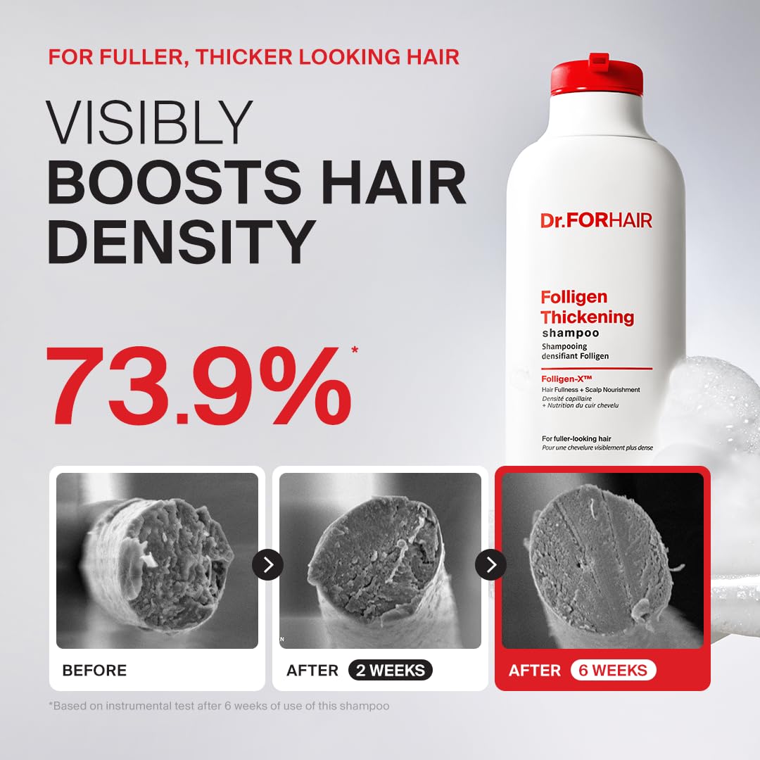 Texture du shampooing DR.FORHAIR sur une main