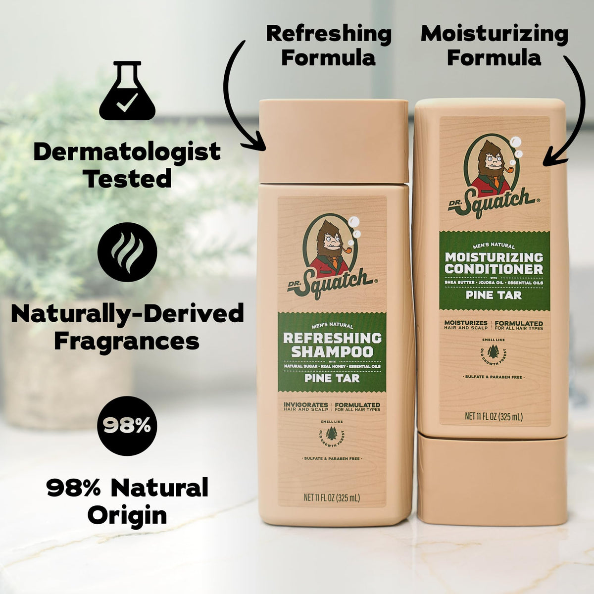 Texture du shampooing Dr. Squatch sur un fond blanc