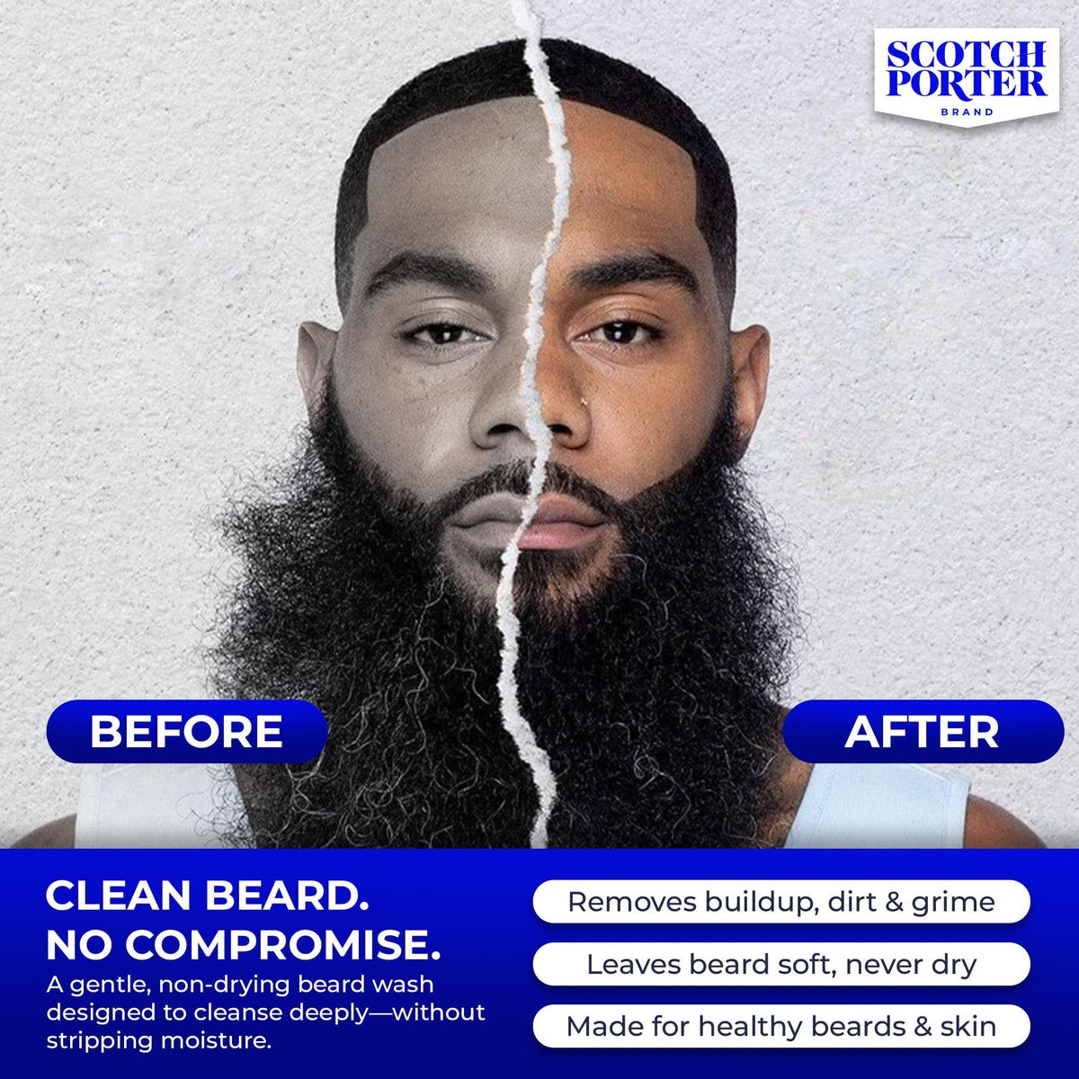 Texture du shampooing hydratant Scotch Porter pour barbe