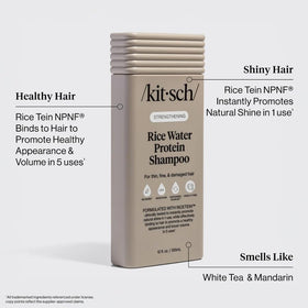 Texture du shampooing Kitsch à l'eau de riz sur une main