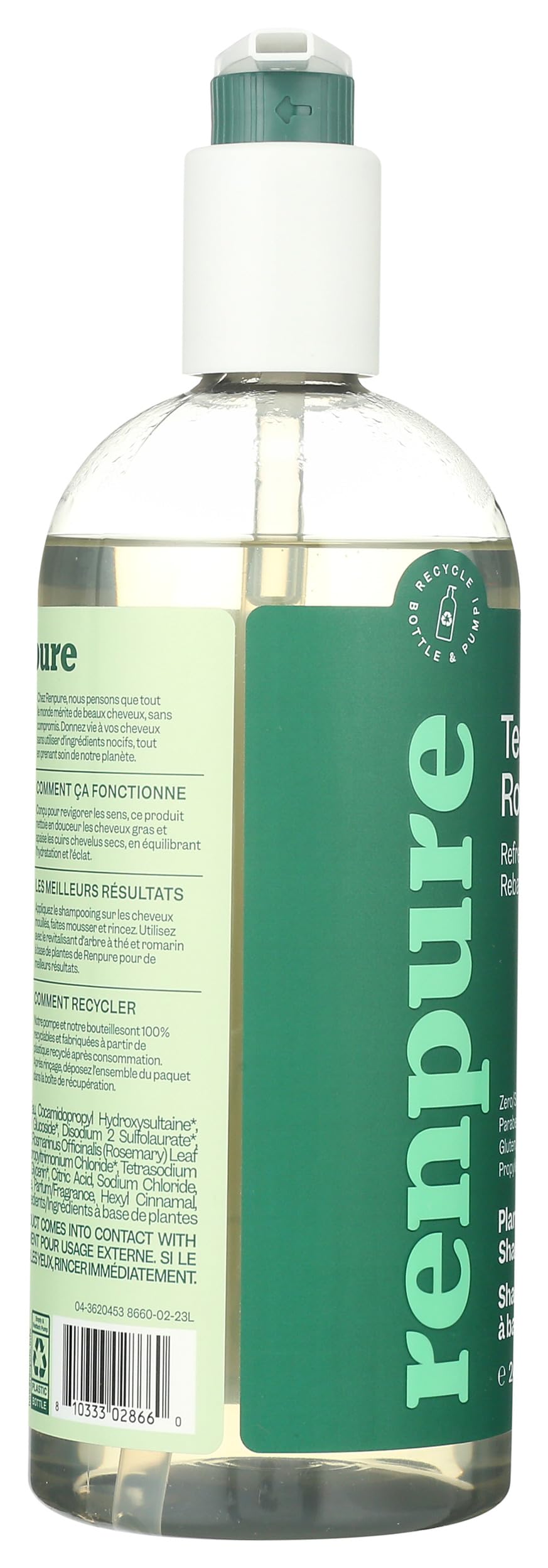 Texture du shampooing RENPURE Tea Tree et Romarin sur la main