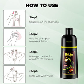 Texture du shampooing teinture brun KAISASA dans un bol