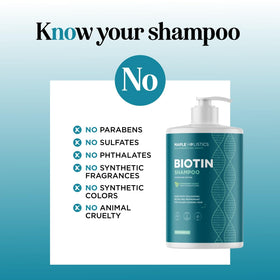 Texture du shampooing volumisant à la biotine Maple Holistics