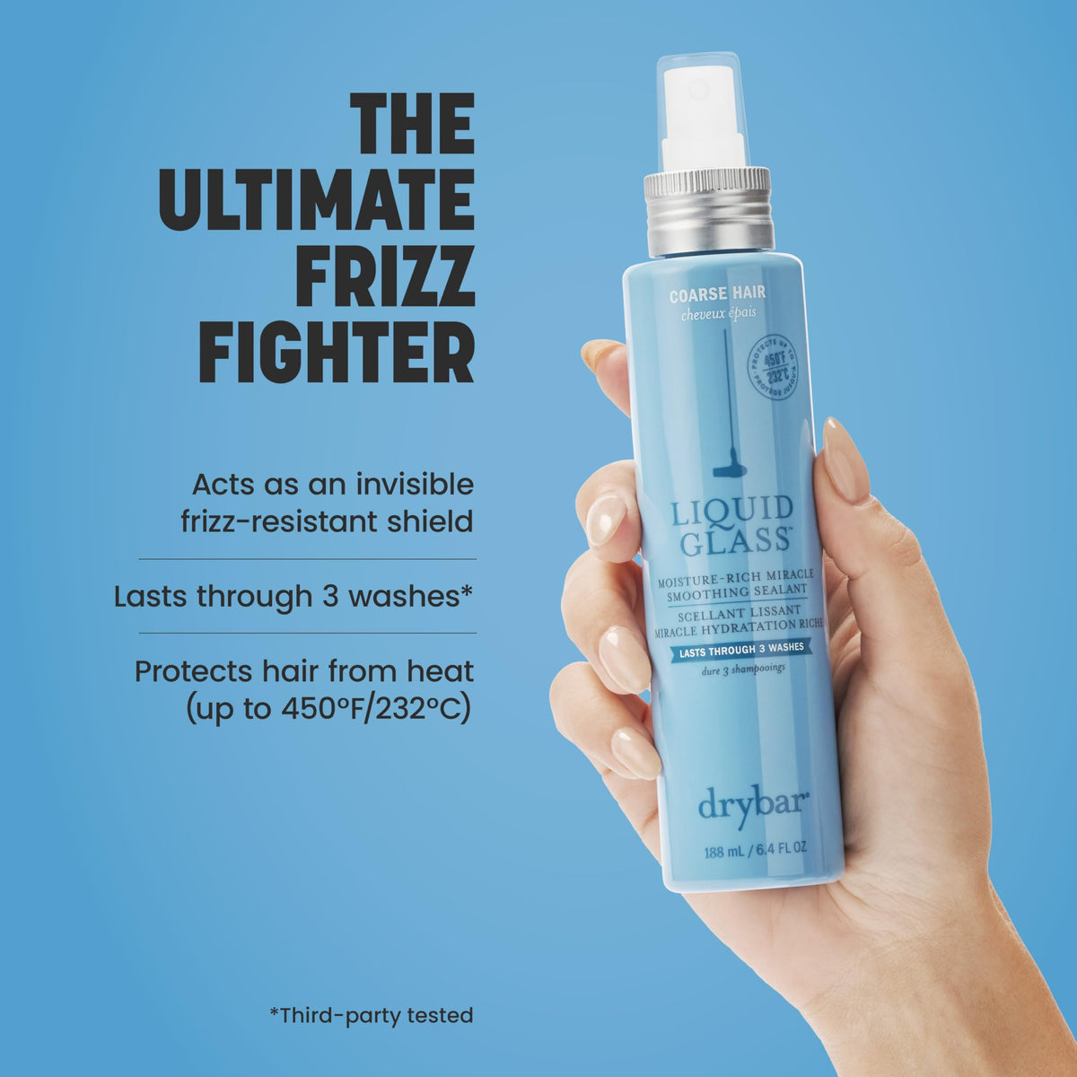 Texture du soin lustrant miracle Drybar en application
