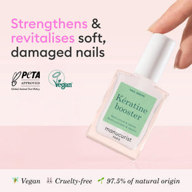 Texture fluide du sérum Manucurist sur un ongle
