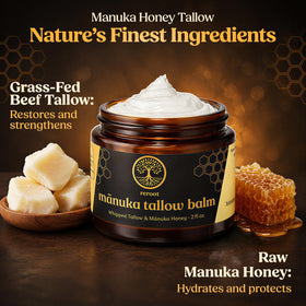 Texture fouettée du Baume Manuka Tallow sur un doigt