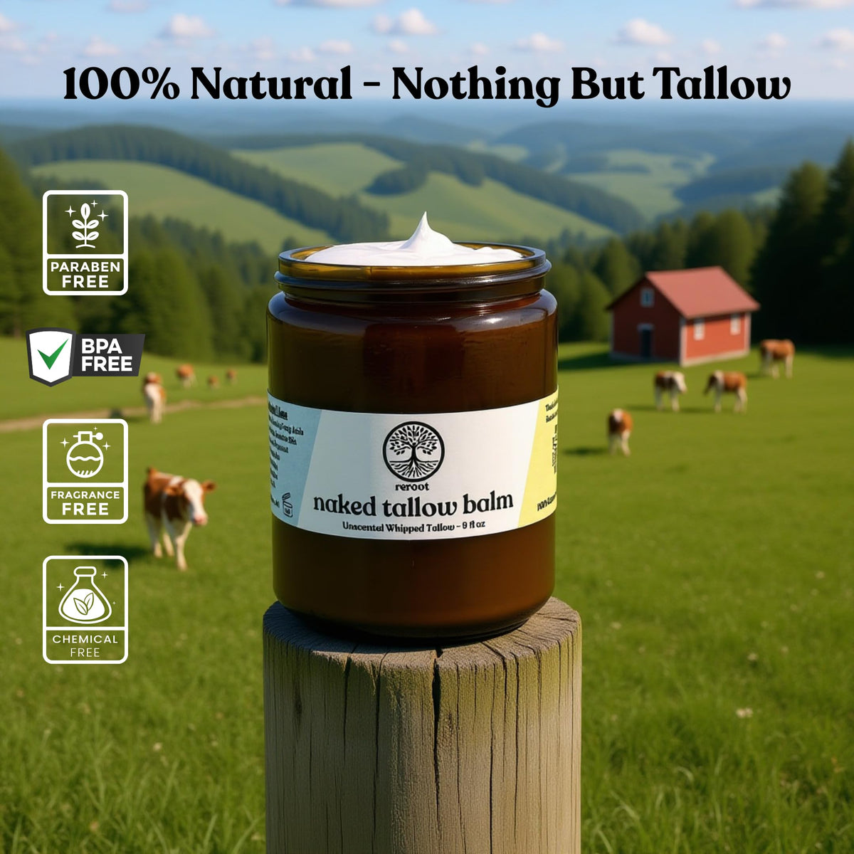 Texture fouettée du baume Reroot Organics
