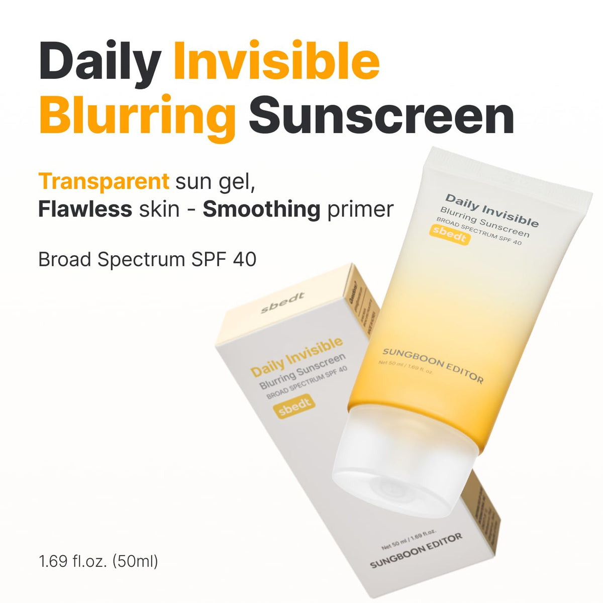 Texture gel de la crème solaire SUNGBOON EDITOR