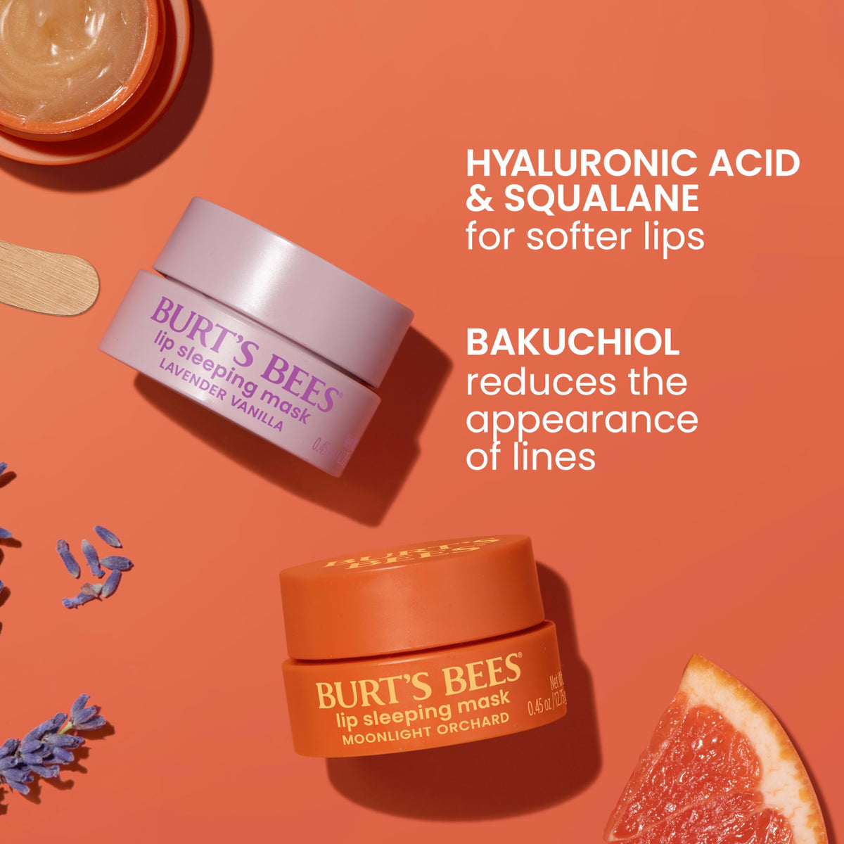 Texture gel du masque de nuit Burt's Bees sur une spatule