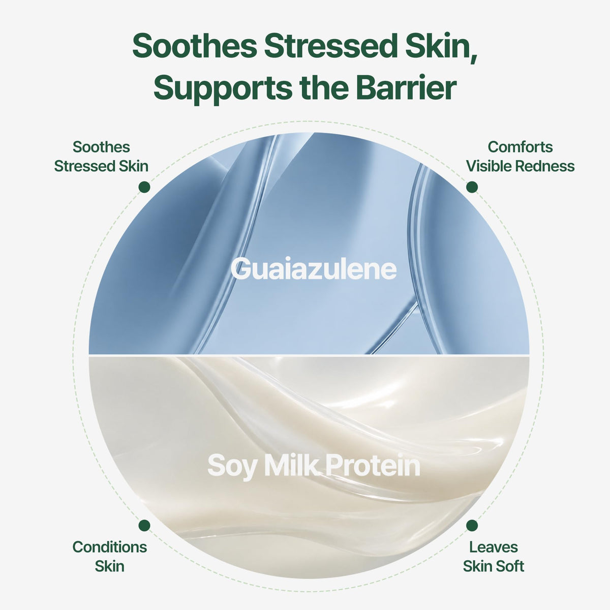 Texture huileuse du baume nettoyant Matcha après émulsification