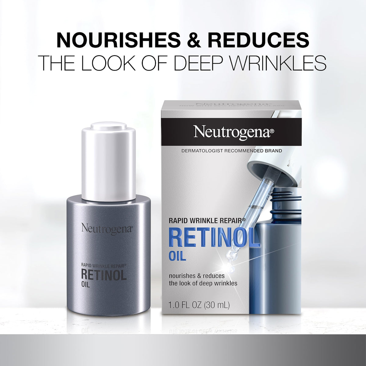 Texture légère de l'huile de visage Neutrogena au retinol