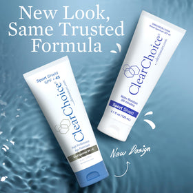 Texture légère de la crème solaire ClearChoice sur la peau