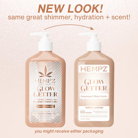 Texture légère de la lotion Hempz Glow Getter sur la peau