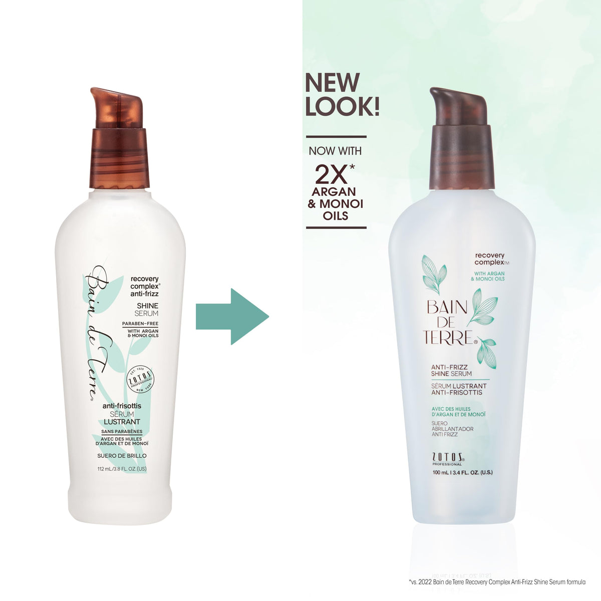 Texture légère du sérum Bain de Terre Anti-Frizz sur les cheveux