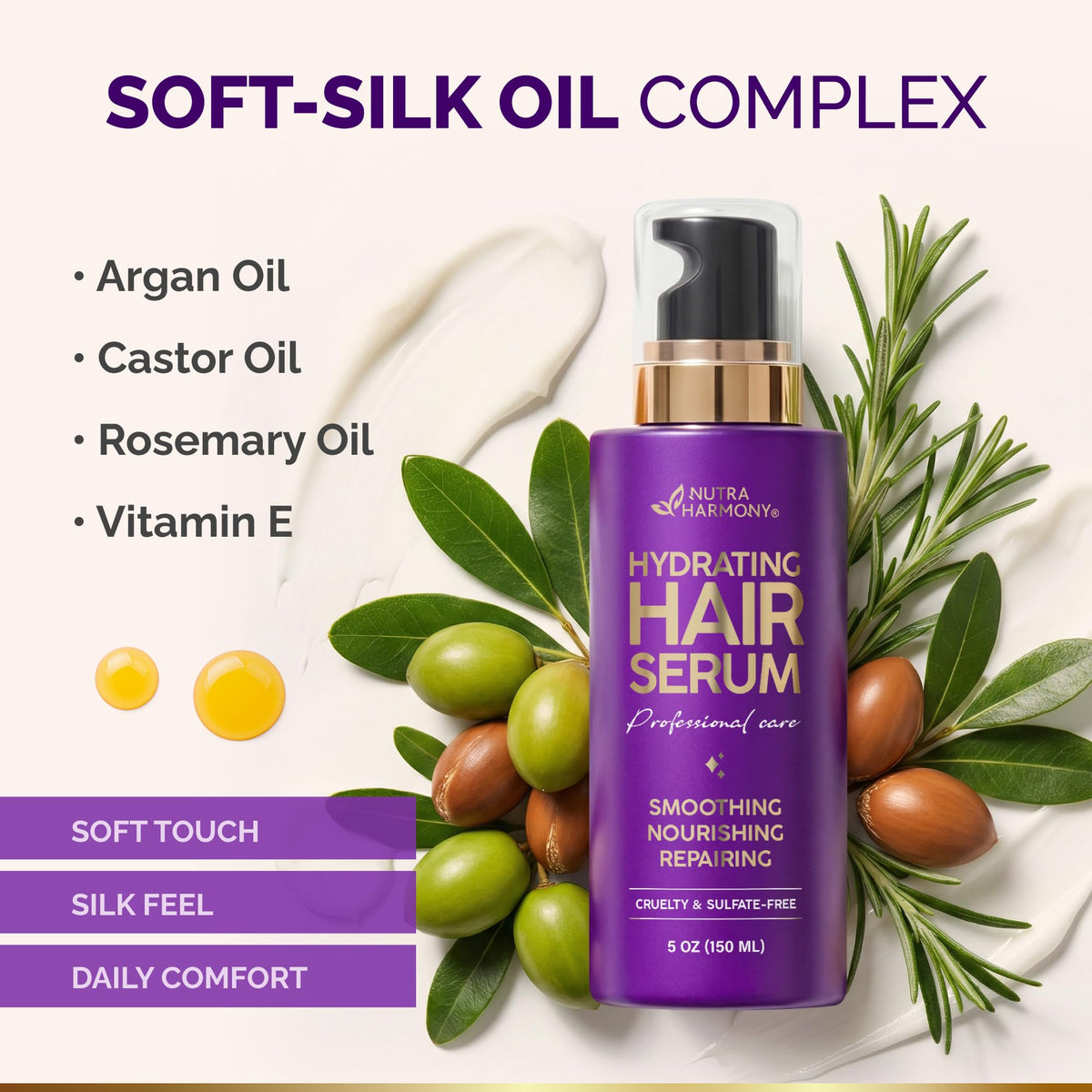 Texture légère du sérum hydratant NUTRAHARMONY