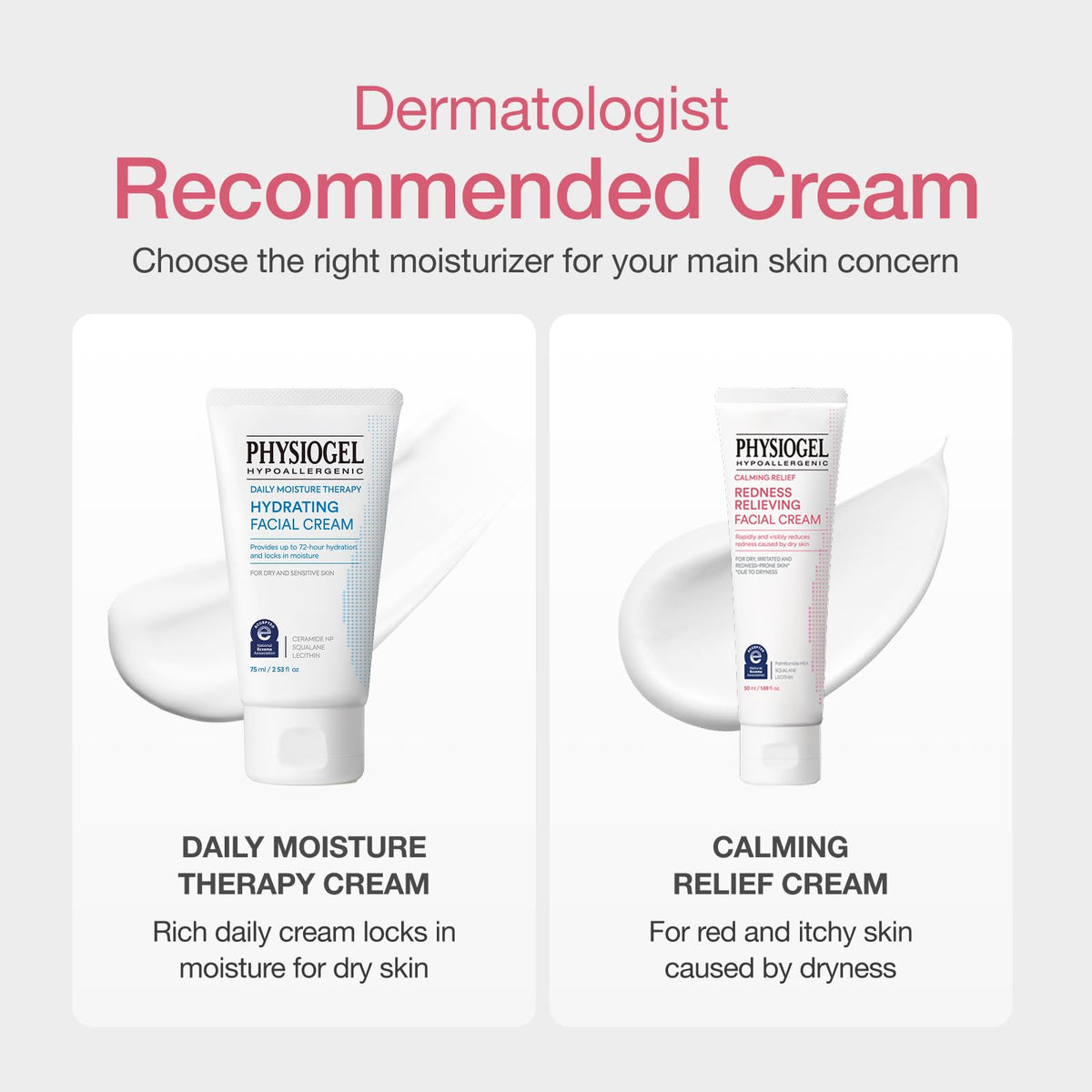 Texture lisse de la Crème Apaisante PHYSIOGEL