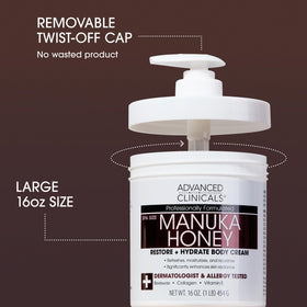 Texture onctueuse de la crème au miel de Manuka