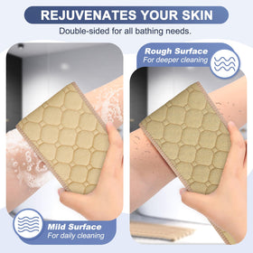 Texture rugueuse du gant exfoliant de dos eaxun