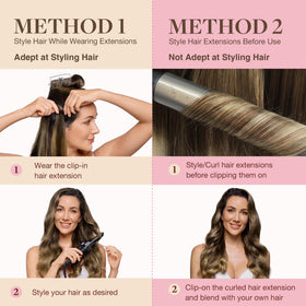 Texture soyeuse des extensions GOO GOO en cheveux humains