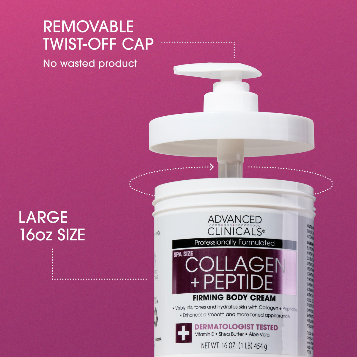 Texture veloutée de la crème hydratante Advanced Clinicals