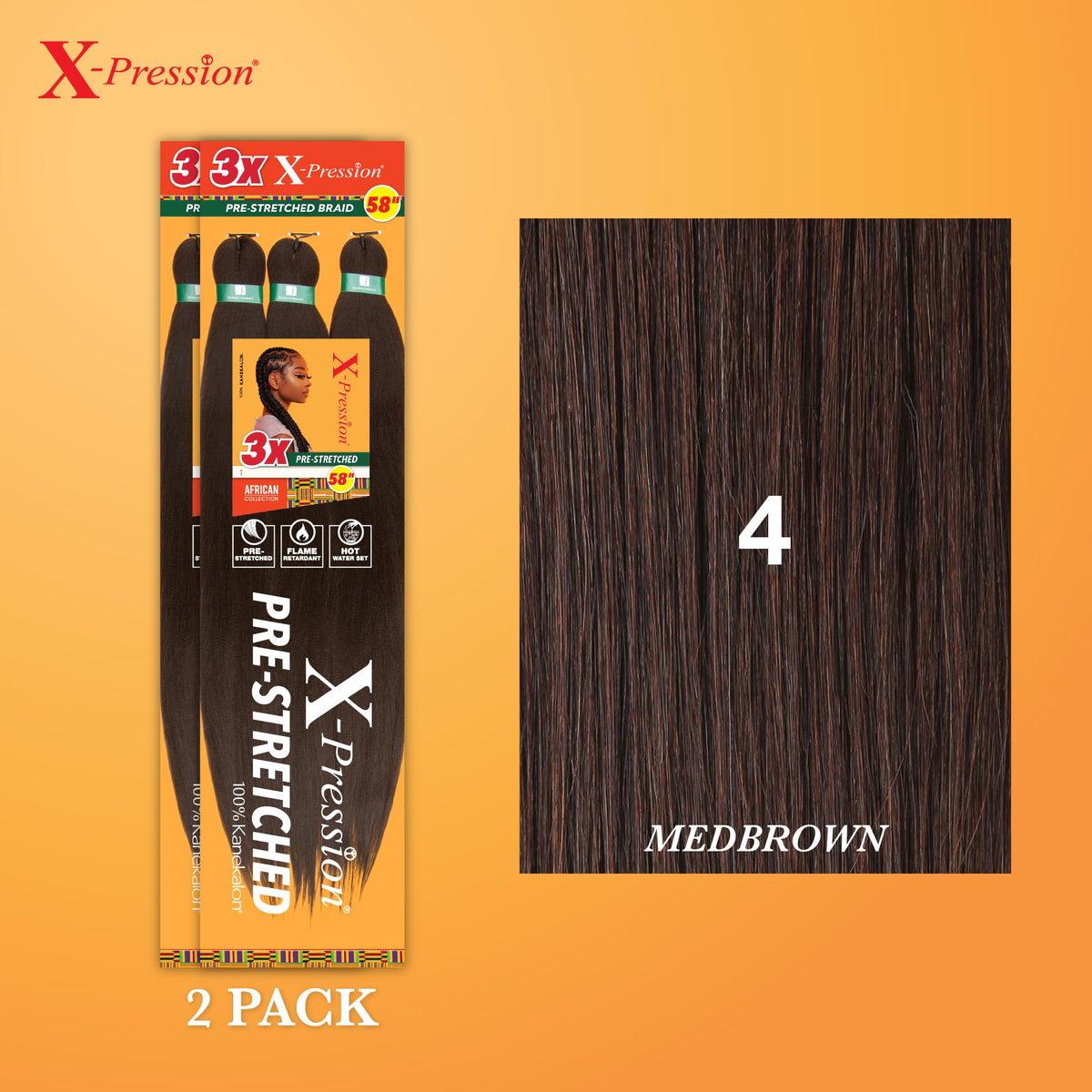 Texture yaki douce des extensions Sensationnel X-PRESSION