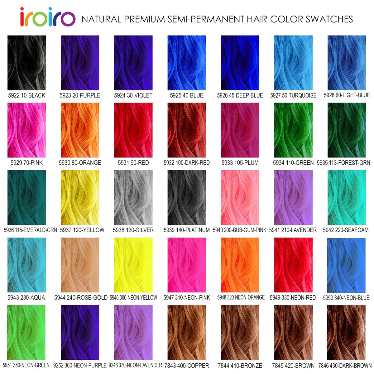 Textures de la crème de coloration iroiro