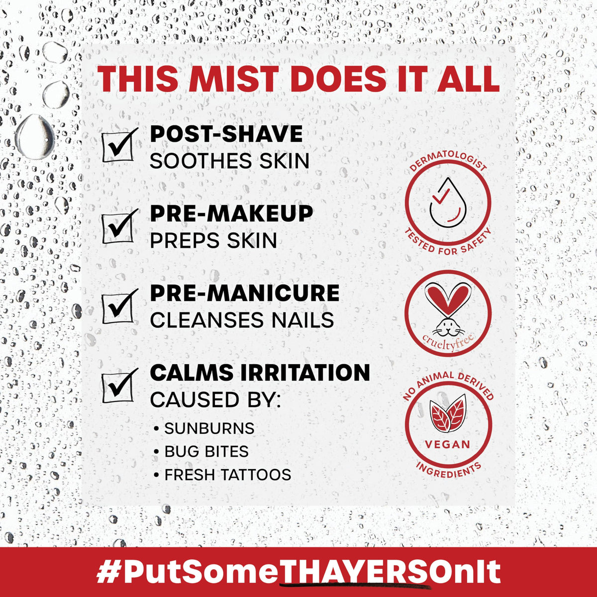 THAYERS brume tonique visage dans un environnement de salle de bain