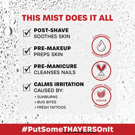 THAYERS brume tonique visage dans un environnement de salle de bain
