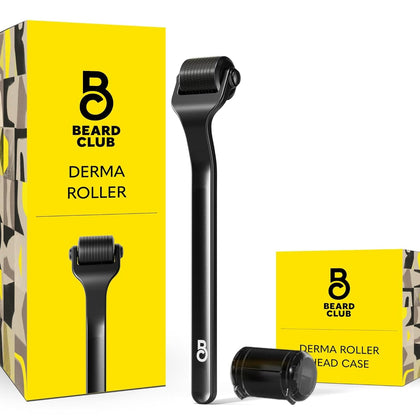 The Beard Club Derma Roller Premium avec 540 aiguilles en titane, vue de face