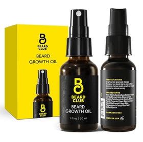 The Beard Club huile de croissance de barbe Biotin en spray vue avant