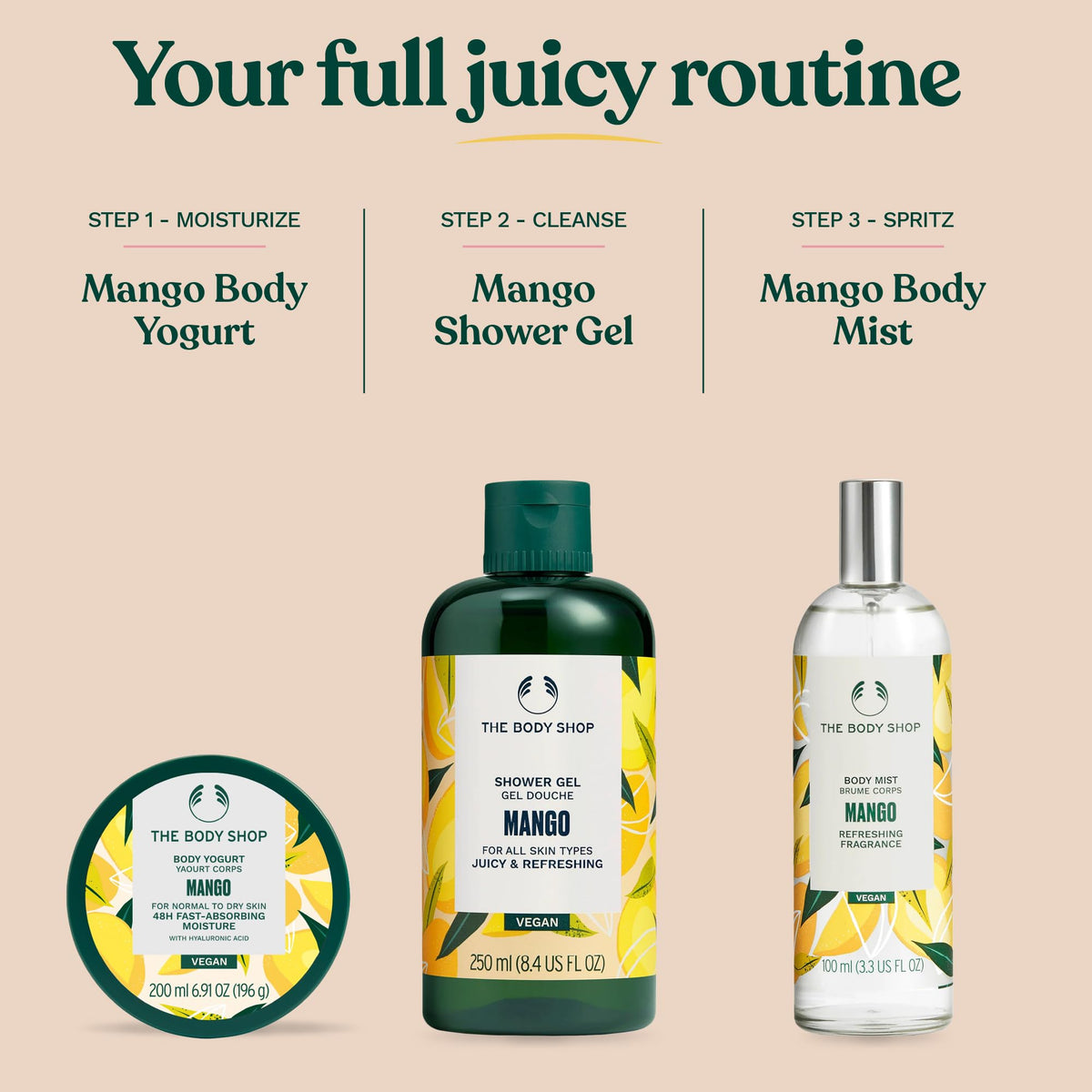 The Body Shop Mango Body Yogurt 240g ambiance estivale