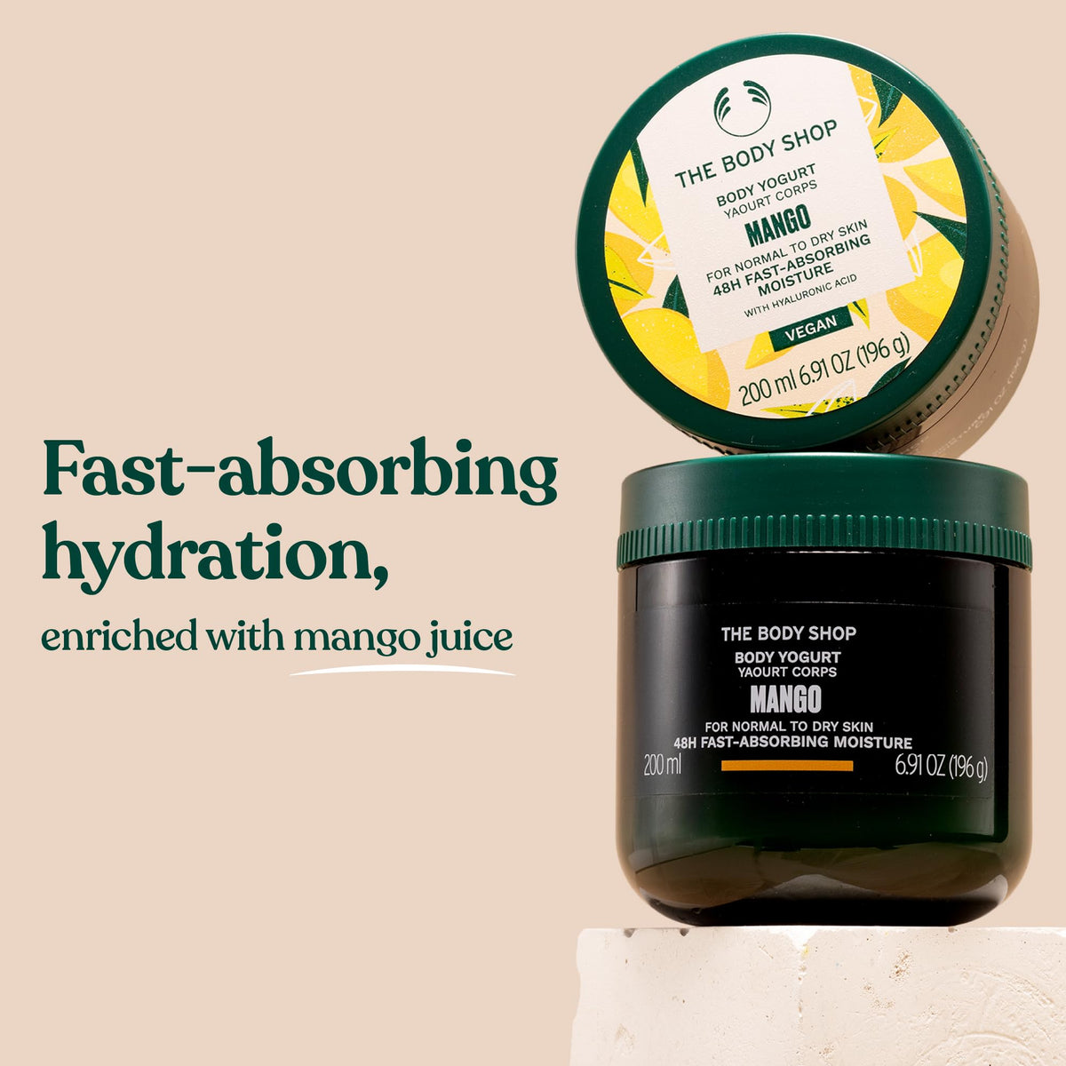 The Body Shop Mango Body Yogurt 240g texture crémeuse